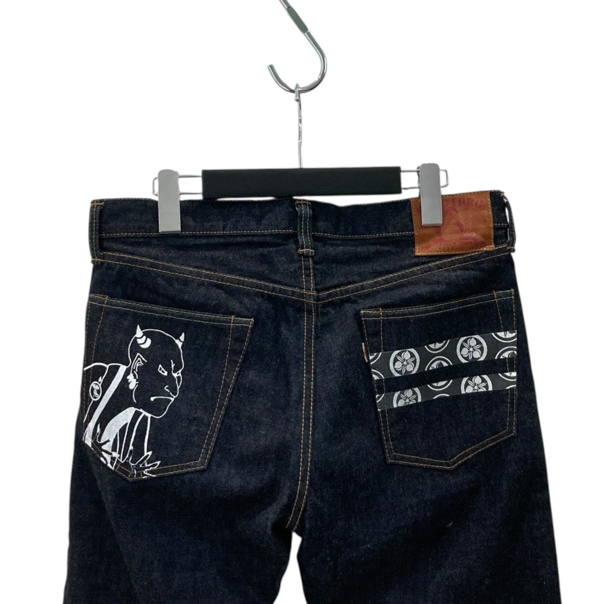 MOMOTARO JEANS 出陣ラインヒッププリントデニムパンツMZJE01054S 古着・中古-4枚目のアイテム画像