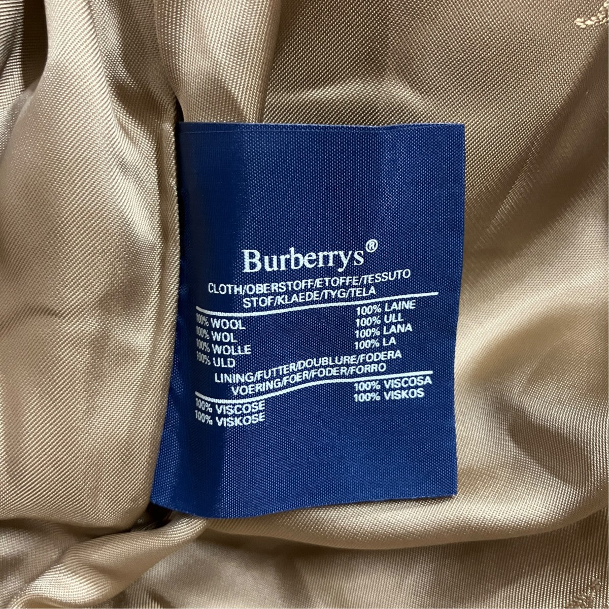 BURBERRY ウールギャバジントレンチコート 古着・中古-5枚目のアイテム画像