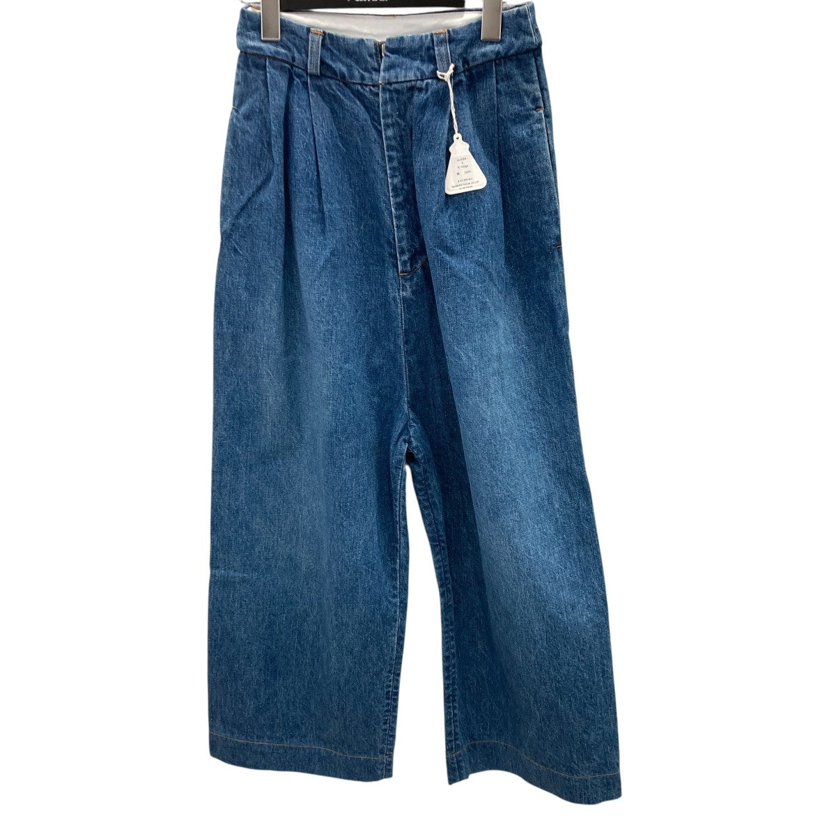 R＆D．M．Co-OLDMAN’S TAILOR ヴィンテージライク タック デニム ワイド パンツデニムパンツ6364 古着・中古-1枚目のアイテム画像
