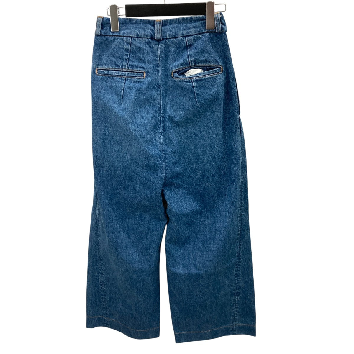 R＆D．M．Co-OLDMAN’S TAILOR ヴィンテージライク タック デニム ワイド パンツデニムパンツ6364 古着・中古-3枚目のアイテム画像