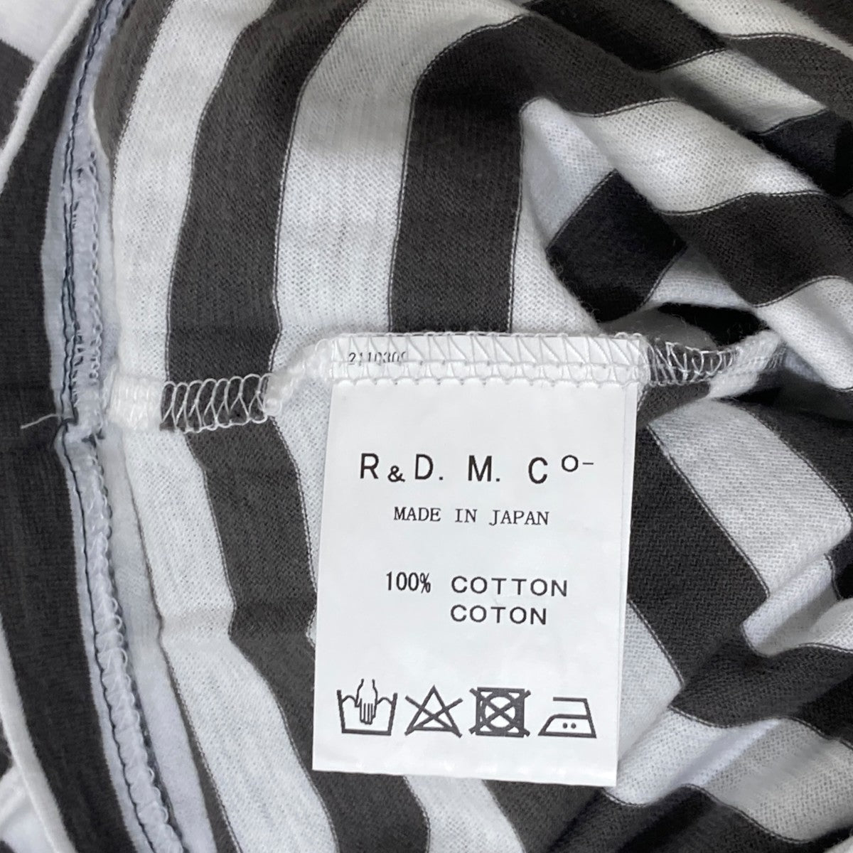 R＆D．M．Co-OLDMAN’S TAILOR ボーダーカットソー 古着・中古-5枚目のアイテム画像