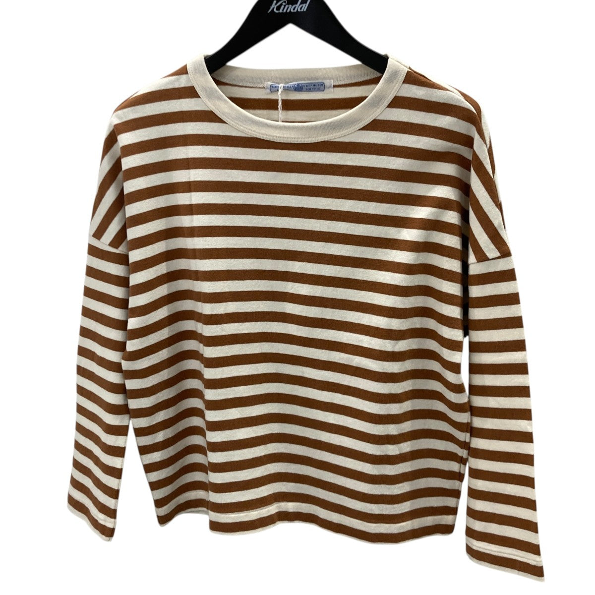 裏起毛 BORDER DROP SHOULDER SHIRTボーダーカットソー／ボーダーTシャツ5750