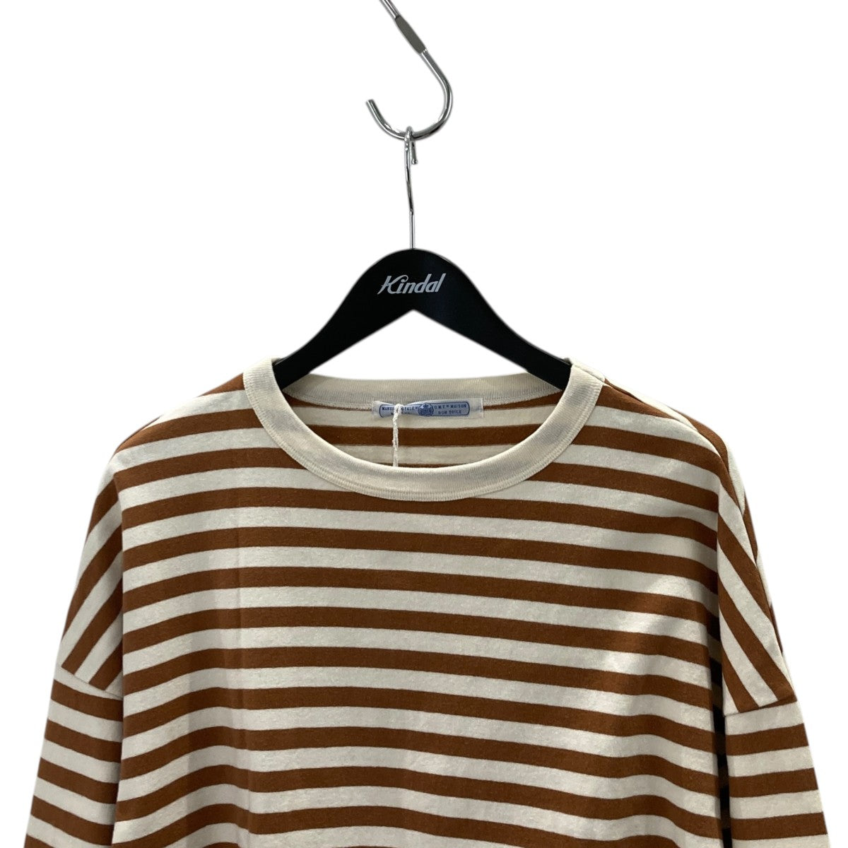 裏起毛 BORDER DROP SHOULDER SHIRTボーダーカットソー／ボーダーTシャツ5750