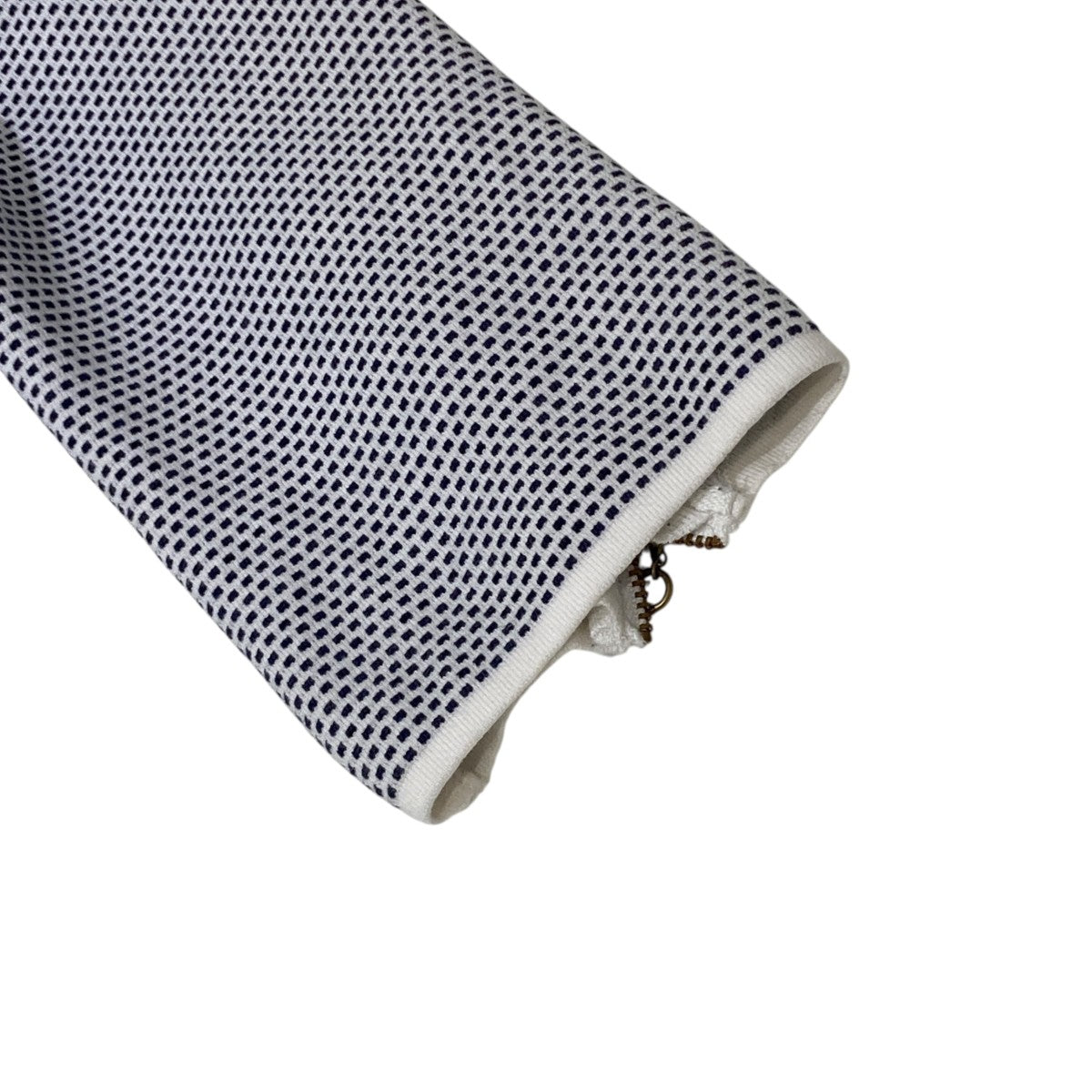 SQUARE DOTS JACQUARD HALF ZIP TOP半袖カットソーFU-D-059