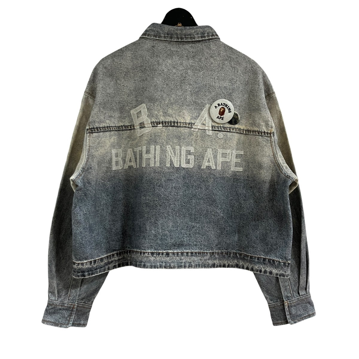 FAKE PRINT MULTI LOGO DENIM CROPPED SHIRT 転写デニムクロップドジャケット