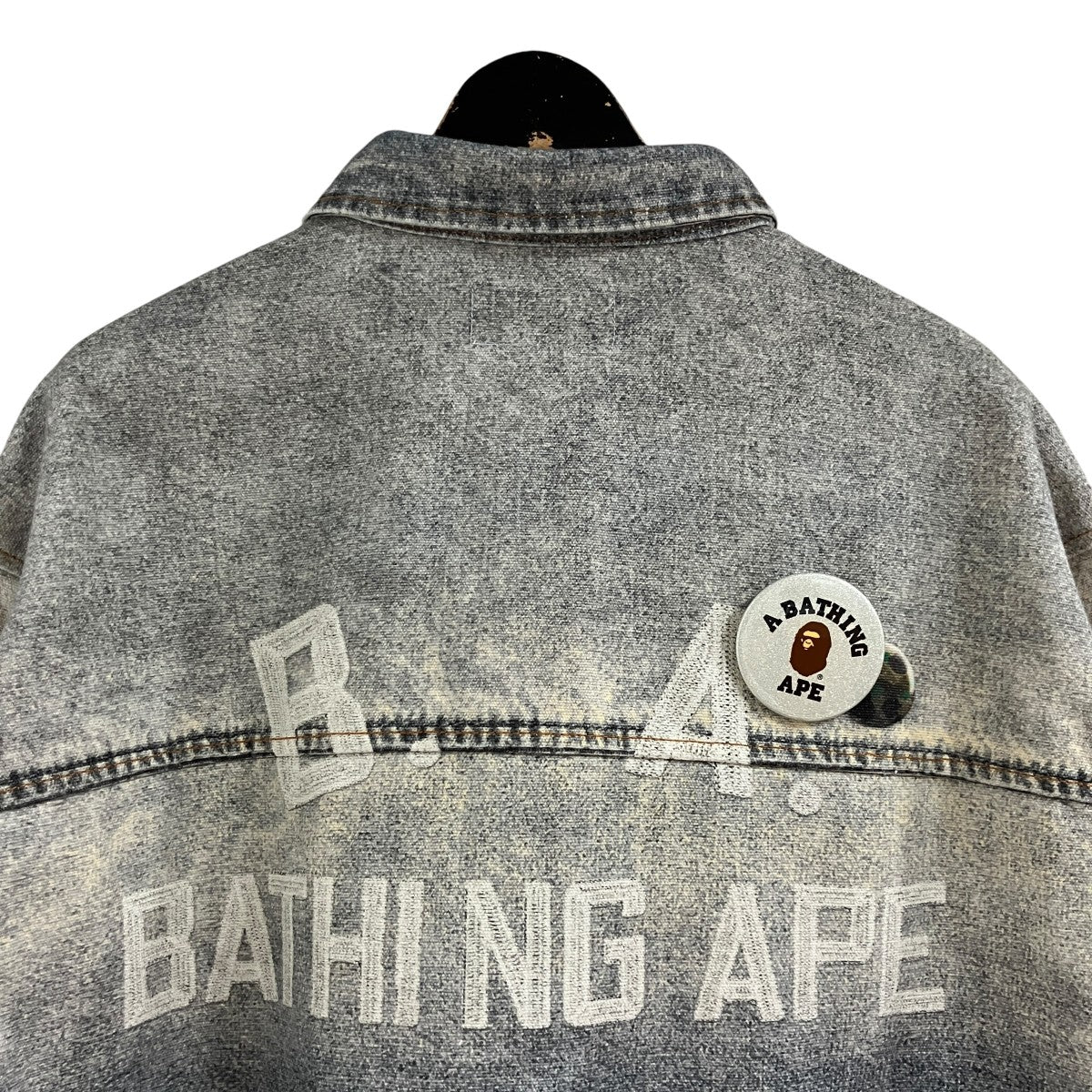 FAKE PRINT MULTI LOGO DENIM CROPPED SHIRT 転写デニムクロップドジャケット