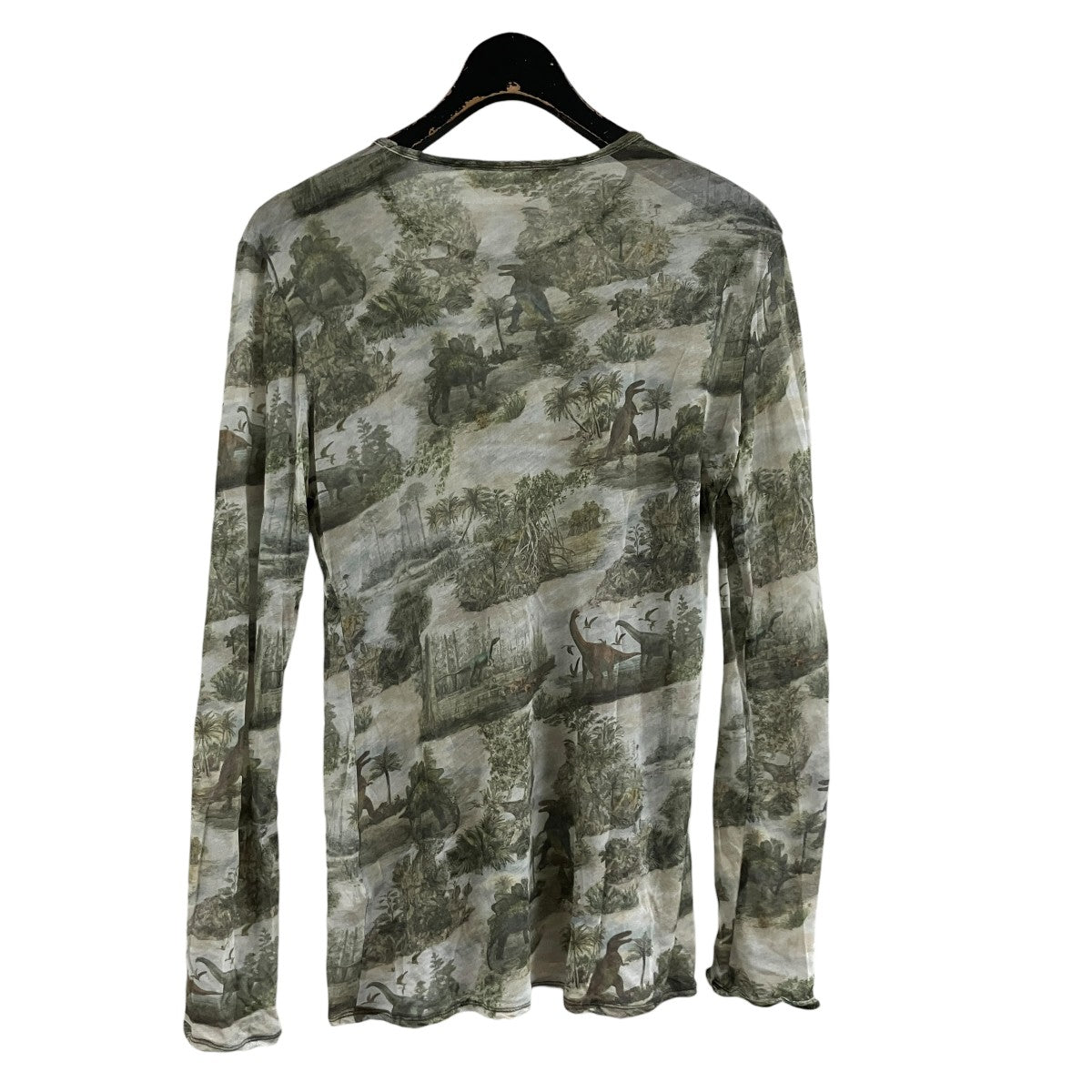 グラフィックシアーカットソー1325310023 sheer printed jersey crew neck top