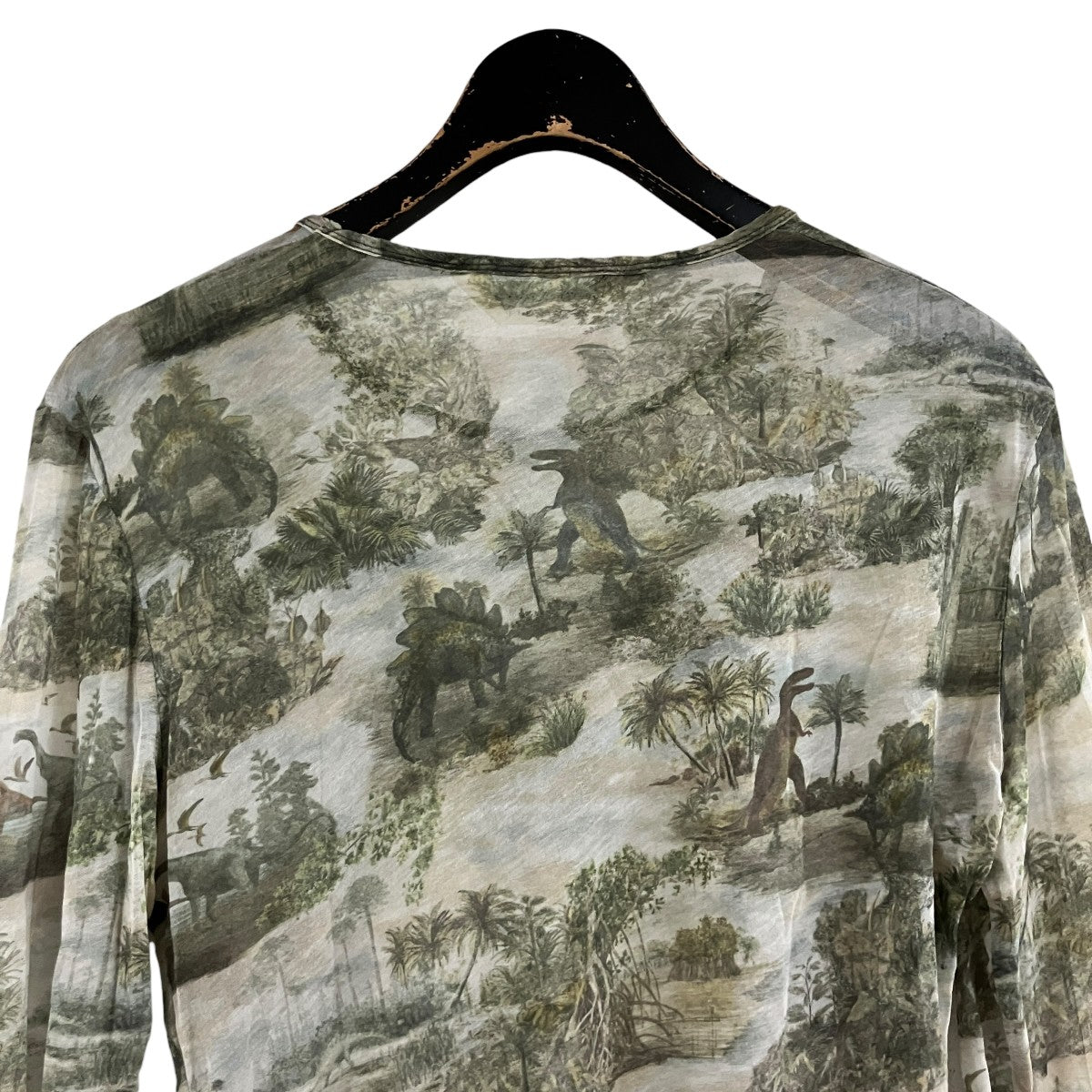 グラフィックシアーカットソー1325310023 sheer printed jersey crew neck top