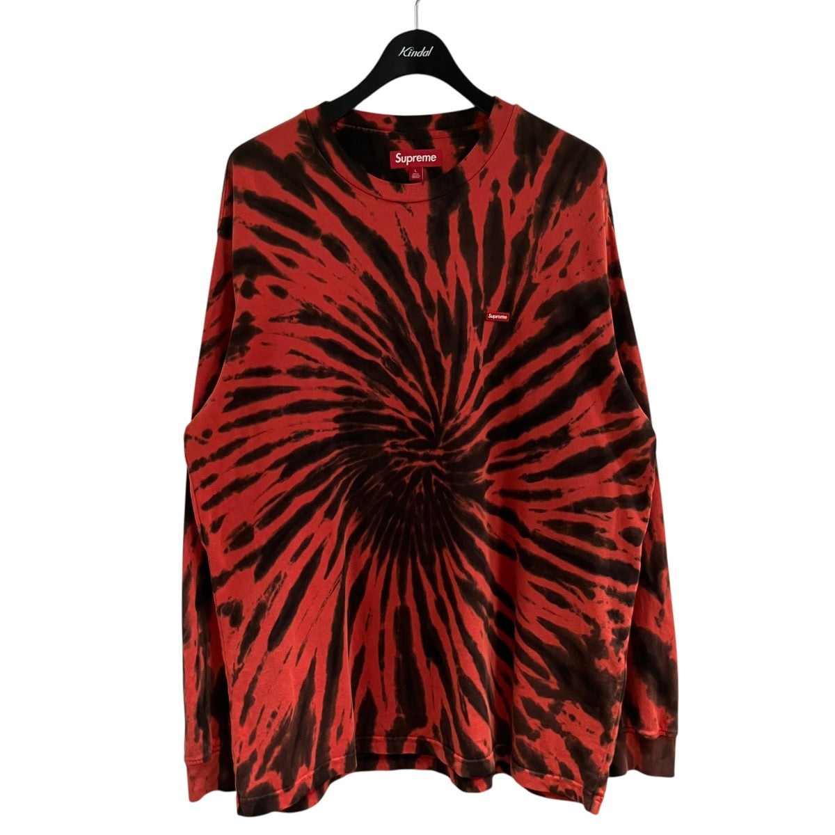 スモールボックスロゴダイダイ柄ロングスリーブTシャツ