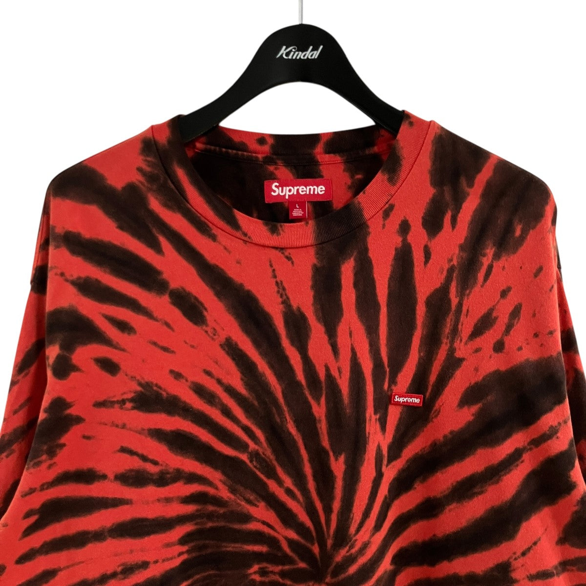 スモールボックスロゴダイダイ柄ロングスリーブTシャツ