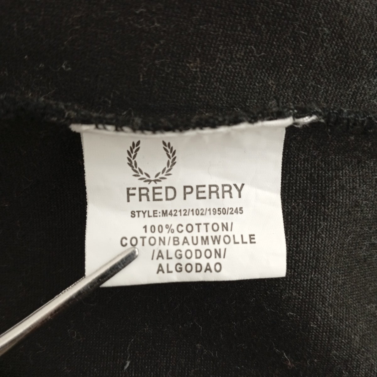 FRED PERRY ジップパーカーM4212/102/1950/245 古着・中古-6枚目のアイテム画像