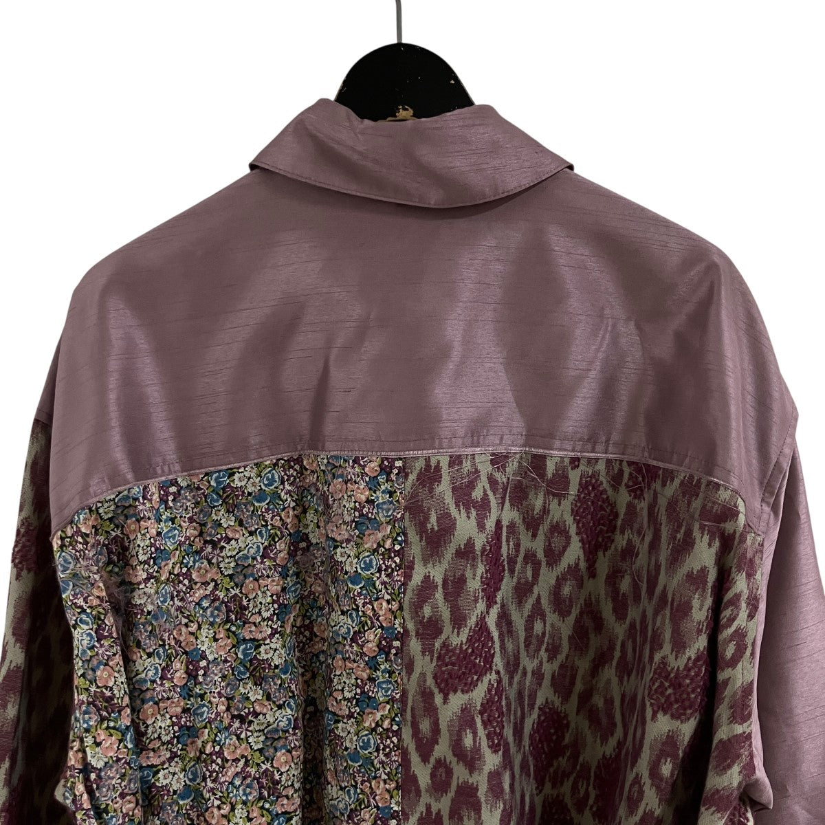 パッチワークロングシャツ