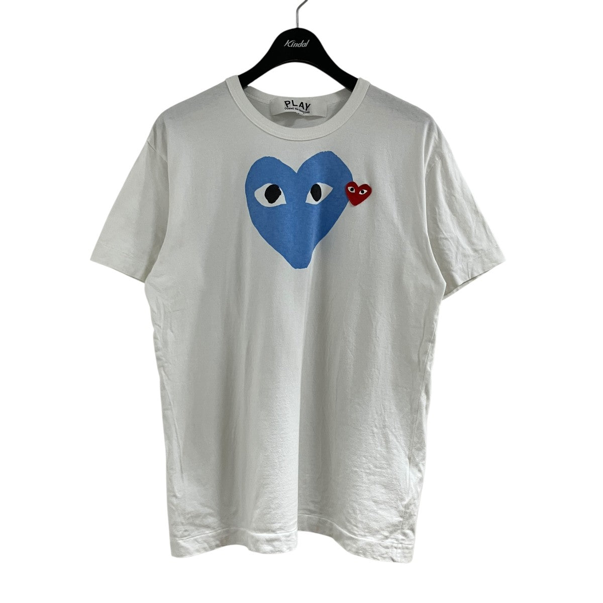 Printed Heart T-Shirt With Red Emblem Pink プリントTシャツ