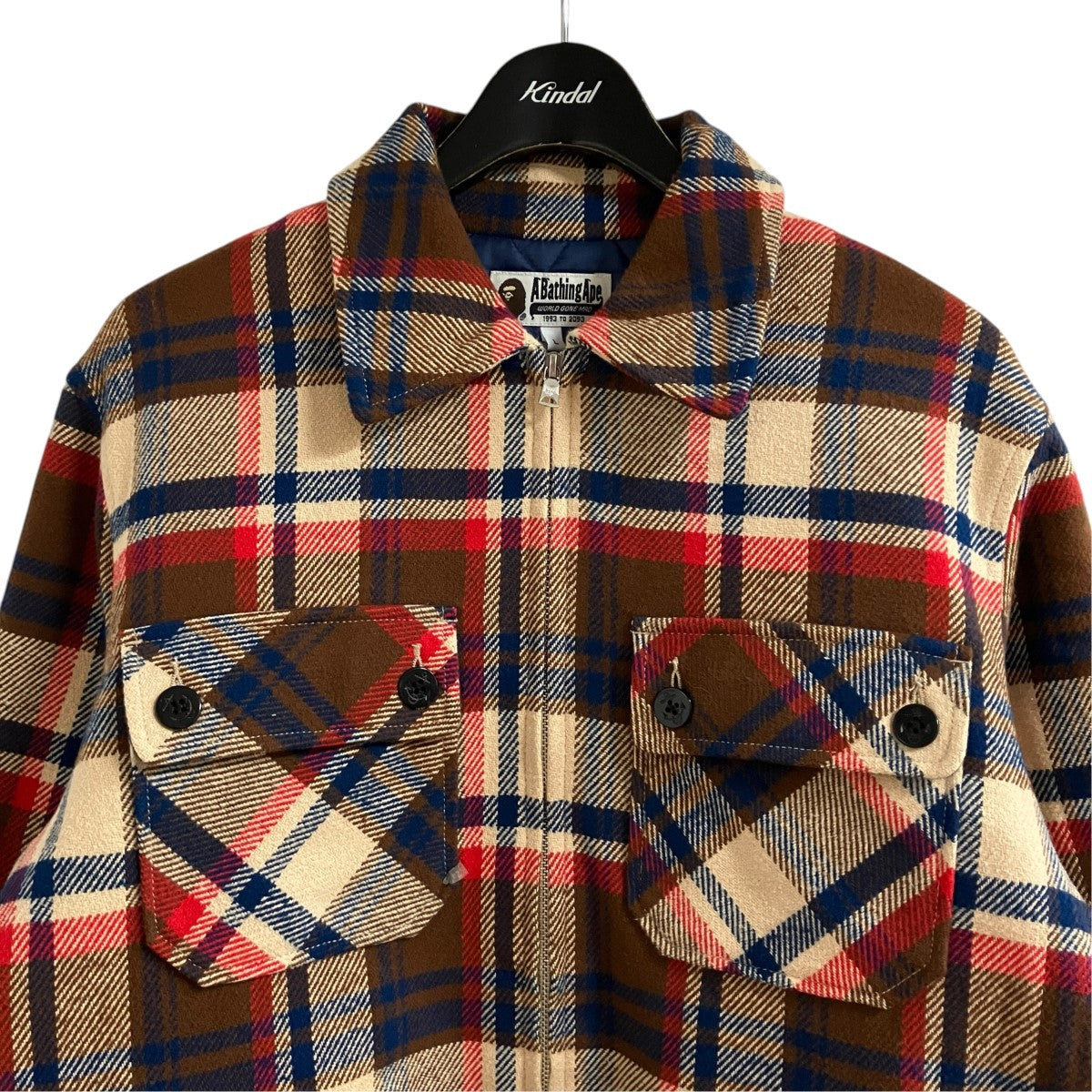 A BATHING APE チェックポケットジャケット 古着・中古-2枚目のアイテム画像