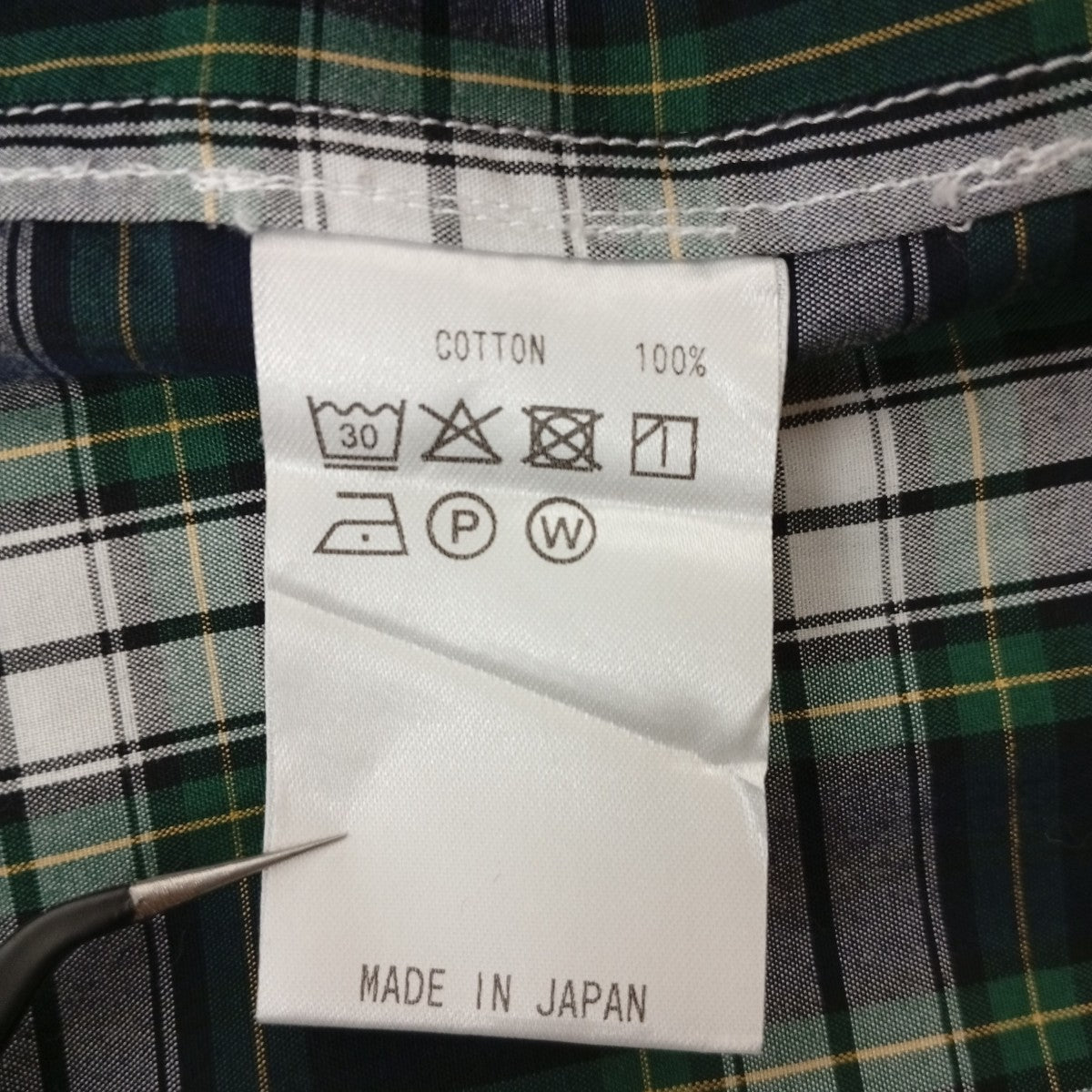 チェックオープンカラーシャツ