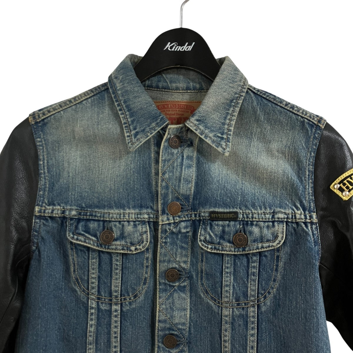 Hysteric Glamour(ヒステリックグラマー) レザースリーブデニム