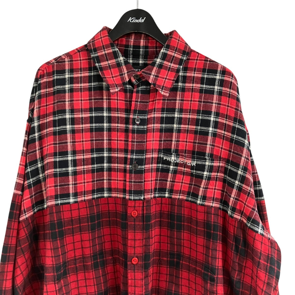 カットオフチェックシャツUPSIDE-DOWN CHECKED SHIRTS