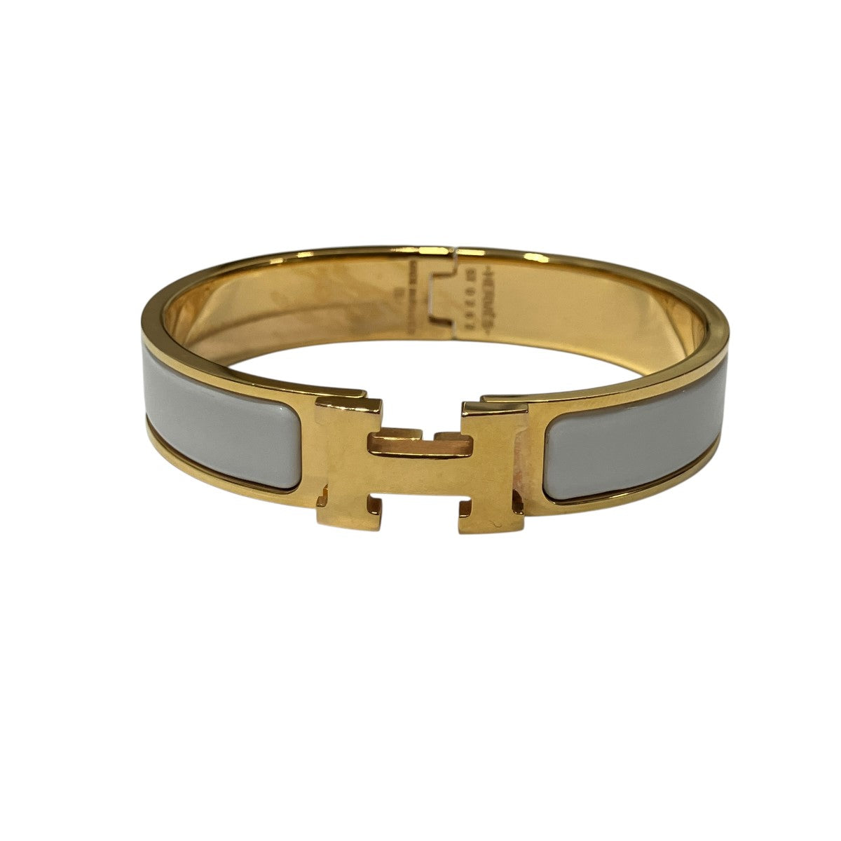 HERMES(エルメス) クリックH ブレスレット ホワイト×シルバー サイズ