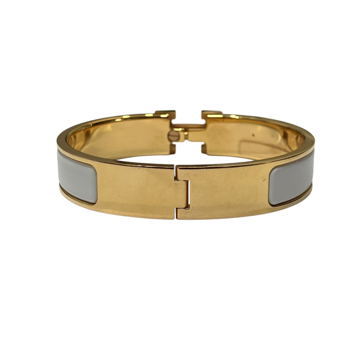 HERMES(エルメス) クリックH ブレスレット ホワイト×シルバー サイズ