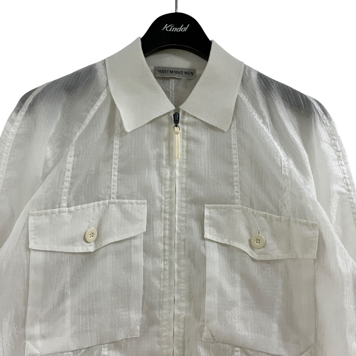ISSEY MIYAKE MEN シースルージップジャケット 古着・中古-2枚目のアイテム画像