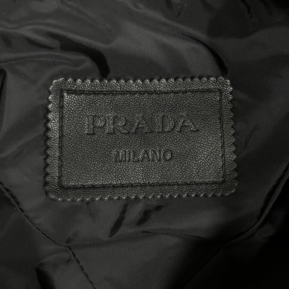 PRADA ラムレザー ジップアップフーデッドジャケット 古着・中古-5枚目のアイテム画像