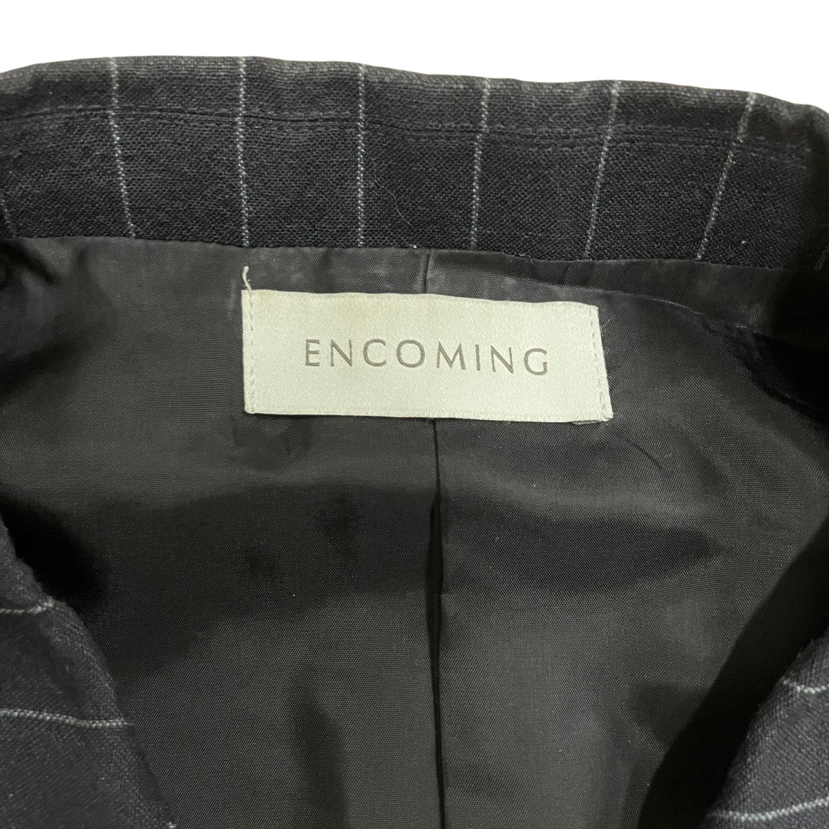 ENCOMING ストライプテーラードジャケット 古着・中古-5枚目のアイテム画像