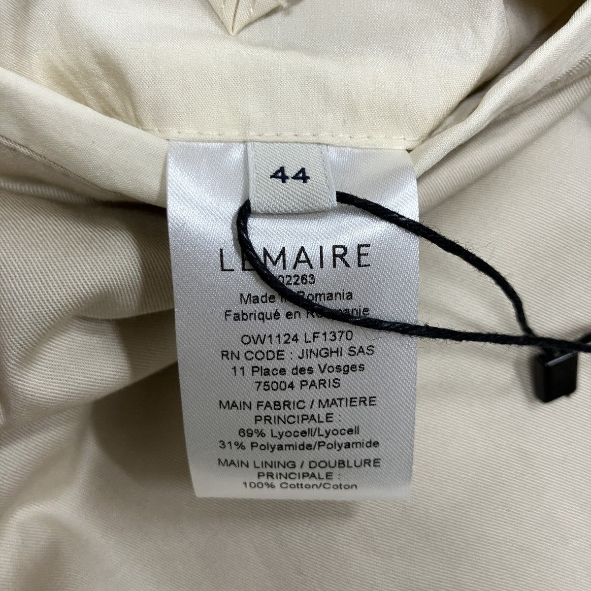 LEMAIRE ジップアップジャケット ジッパーブルゾン 古着・中古-6枚目のアイテム画像