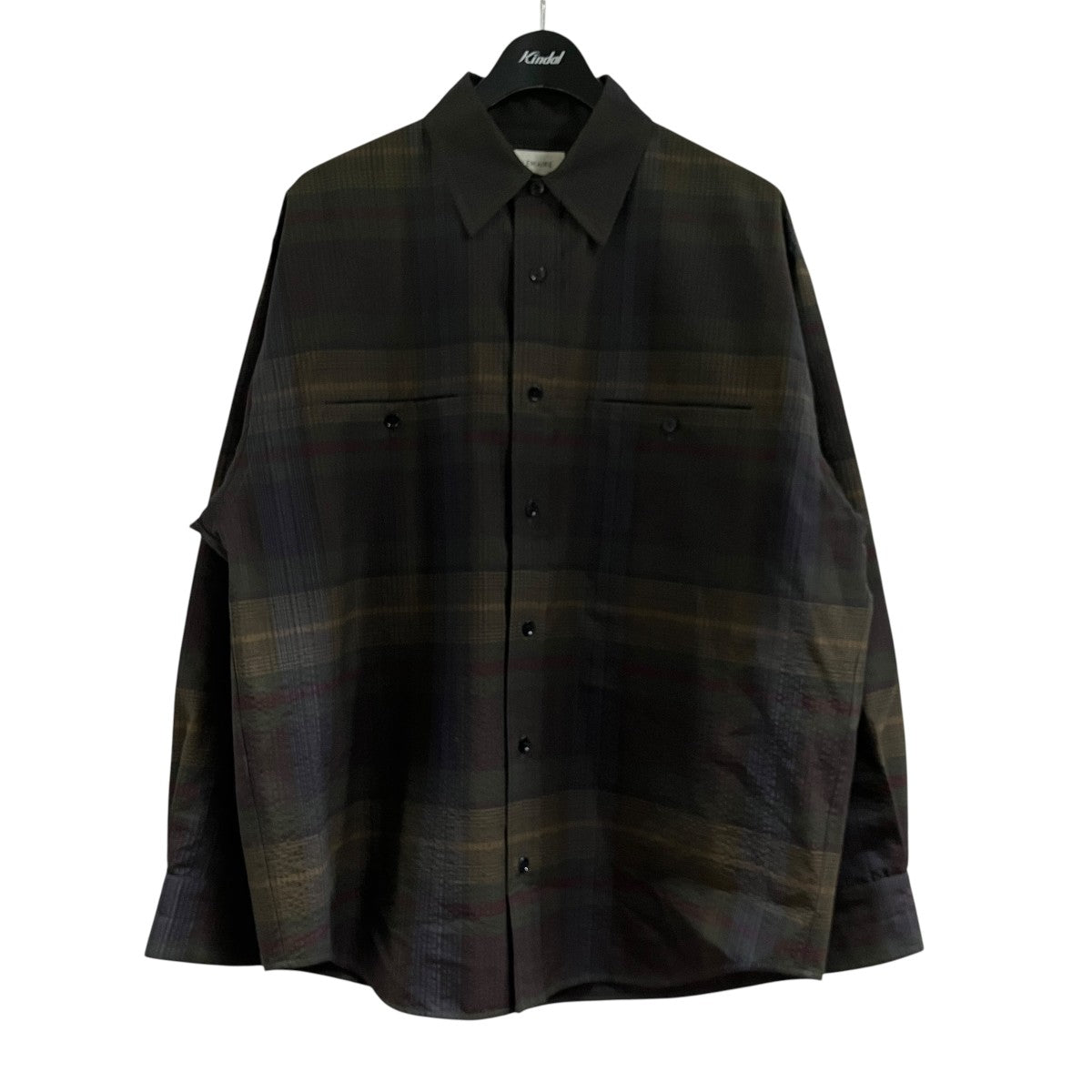 LEMAIRE チェックダブルポケットオーバーシャツ 古着・中古-1枚目のアイテム画像