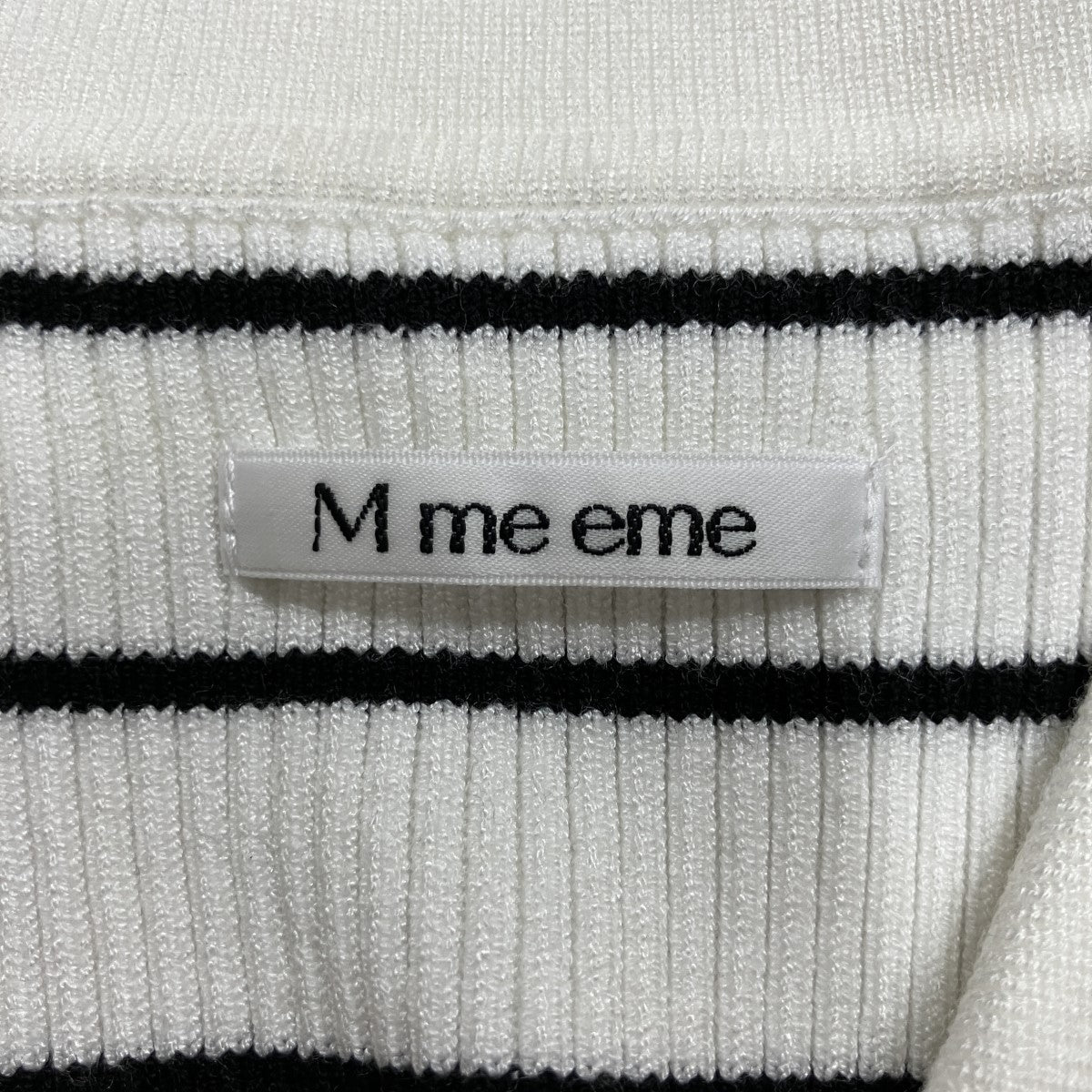 M me eme(エムミーエメ) ビジューリボンカラーニットトップス 11094
