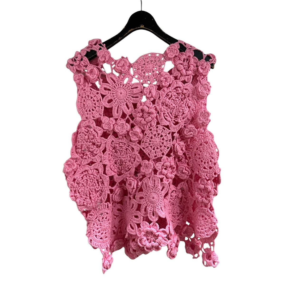 COMME des GARCONS GIRL フローラルハンドニットベスト 古着・中古-3枚目のアイテム画像