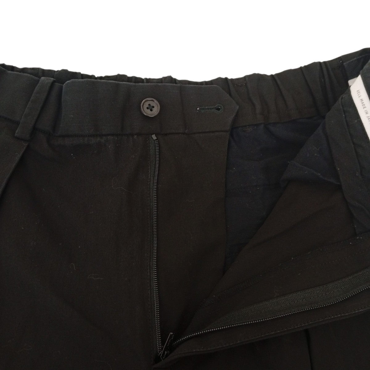 FRONT PLEATS PEGTOP ORGANIC COTTON DRY GABERDINEタックパンツA21B-08PT01C