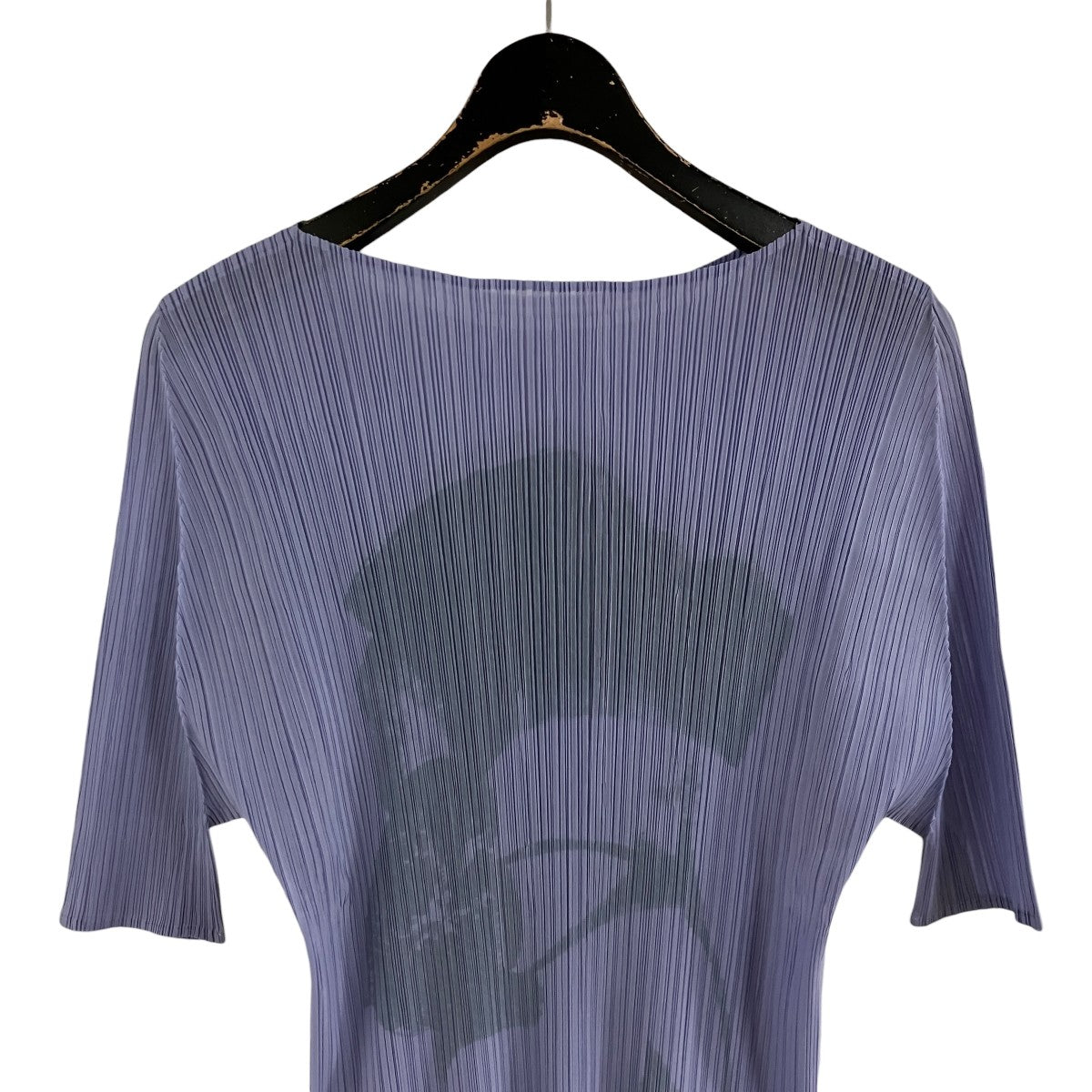 プリントプリーツTシャツ