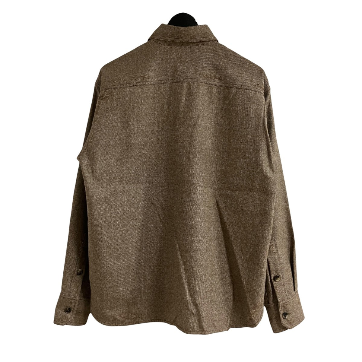 MARNI 20AW クラッシュ加工シャンブレーウールシャツ 古着・中古-3枚目のアイテム画像