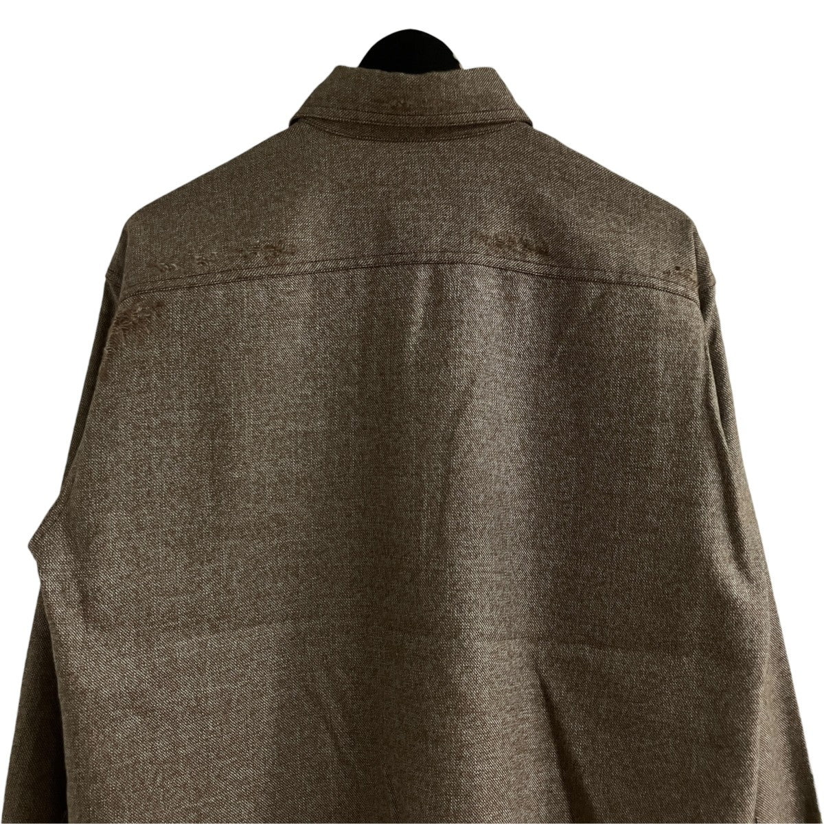 MARNI 20AW クラッシュ加工シャンブレーウールシャツ 古着・中古-4枚目のアイテム画像