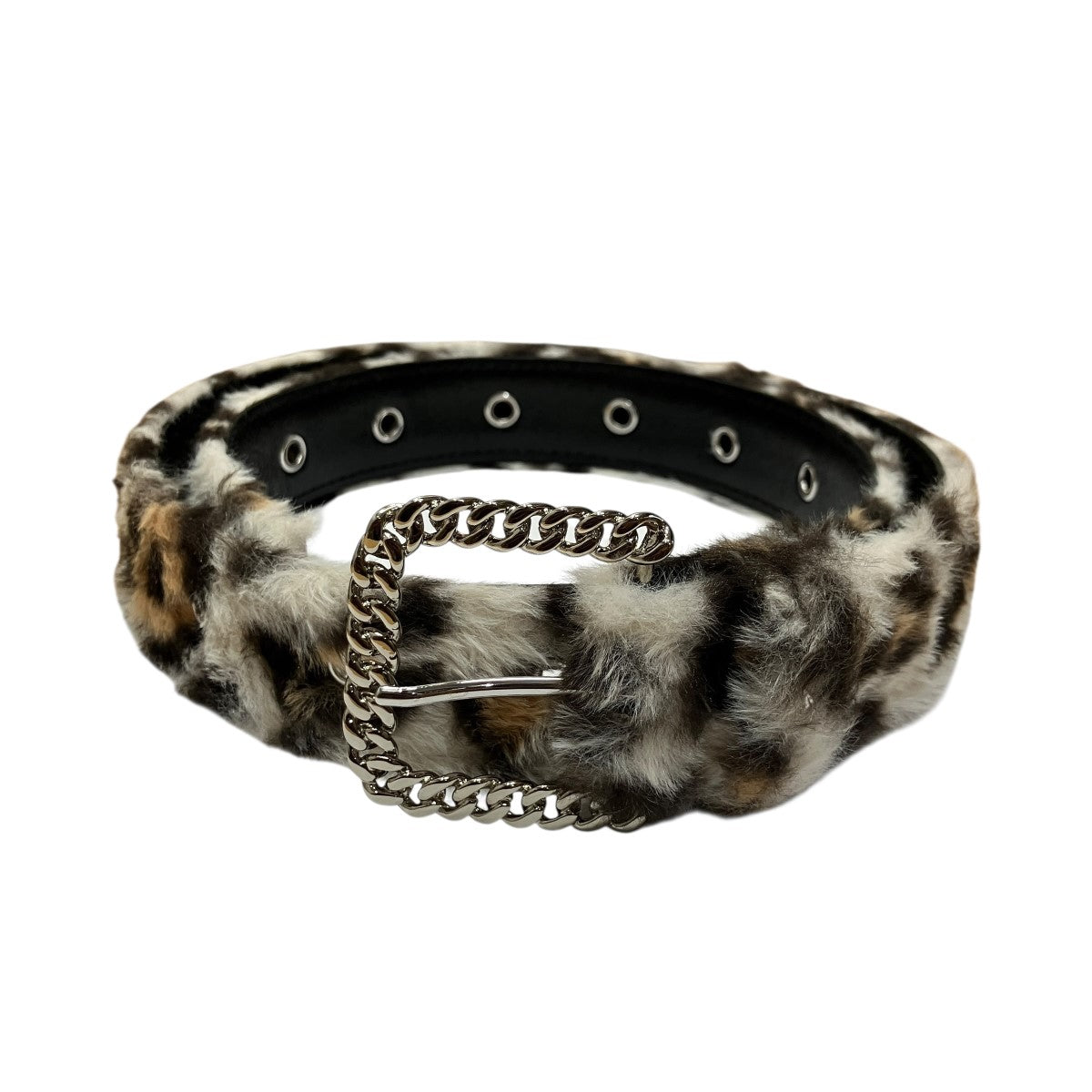 AFB ファーベルト レオパード柄 Fur belt Afb ベルト チェック A F B