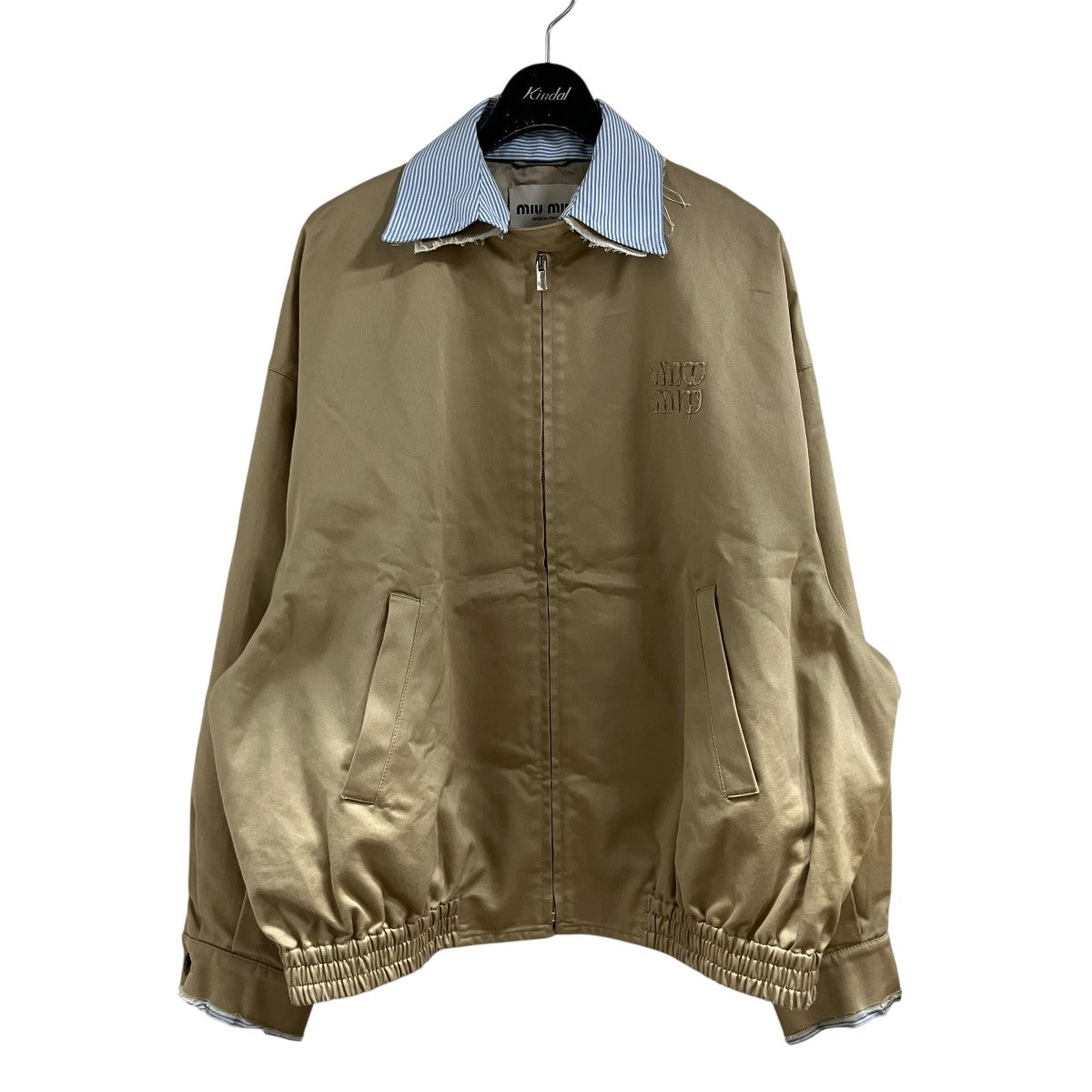 ストライプシャツカラースイングトップ
