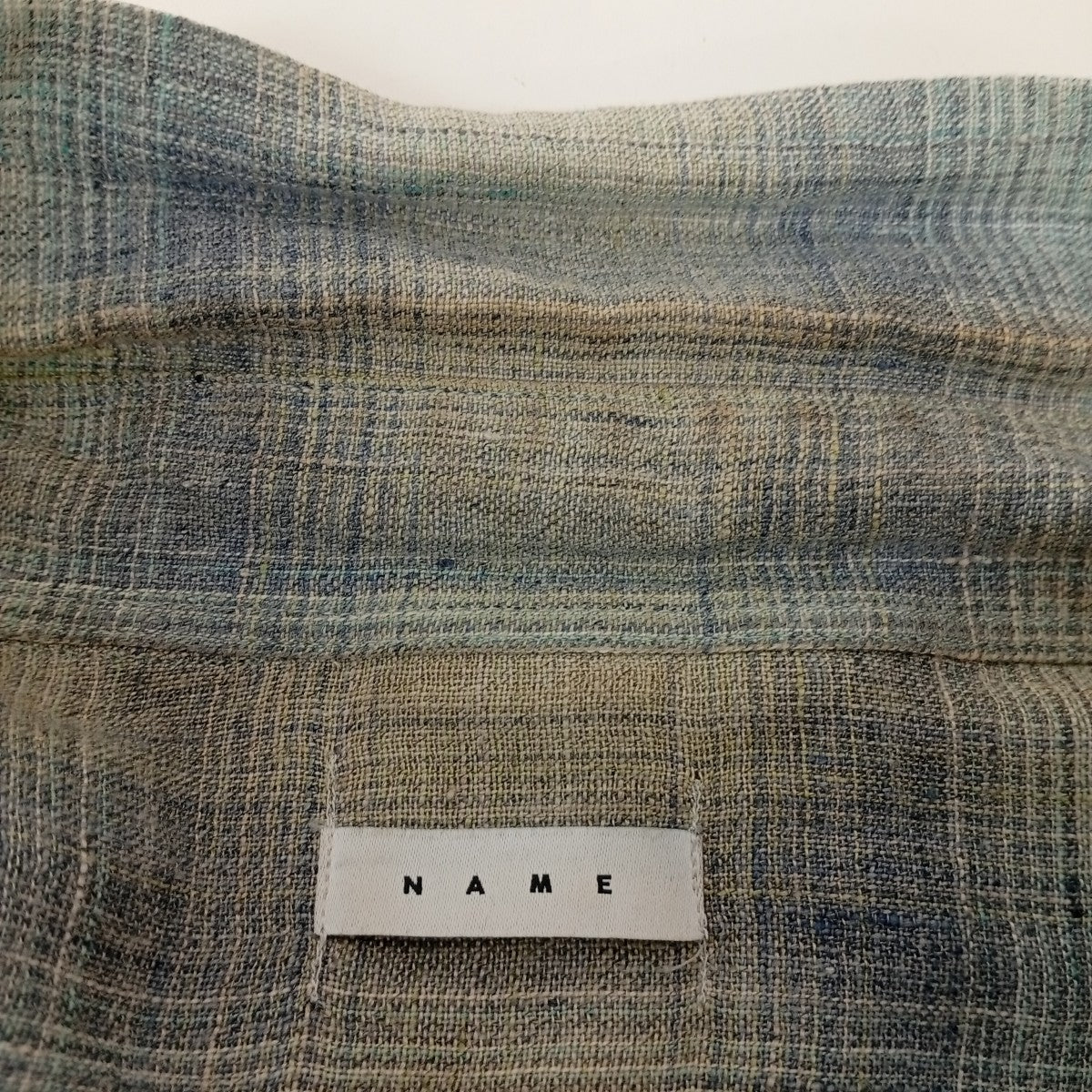 LINEN CHECK REGULAR BUTTON DOWN SHチェックシャツNMSH-008