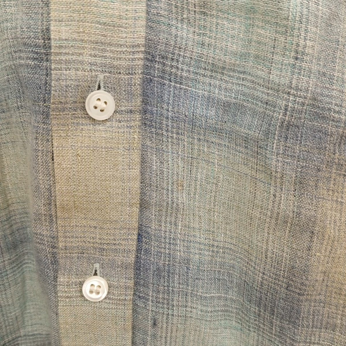 LINEN CHECK REGULAR BUTTON DOWN SHチェックシャツNMSH-008