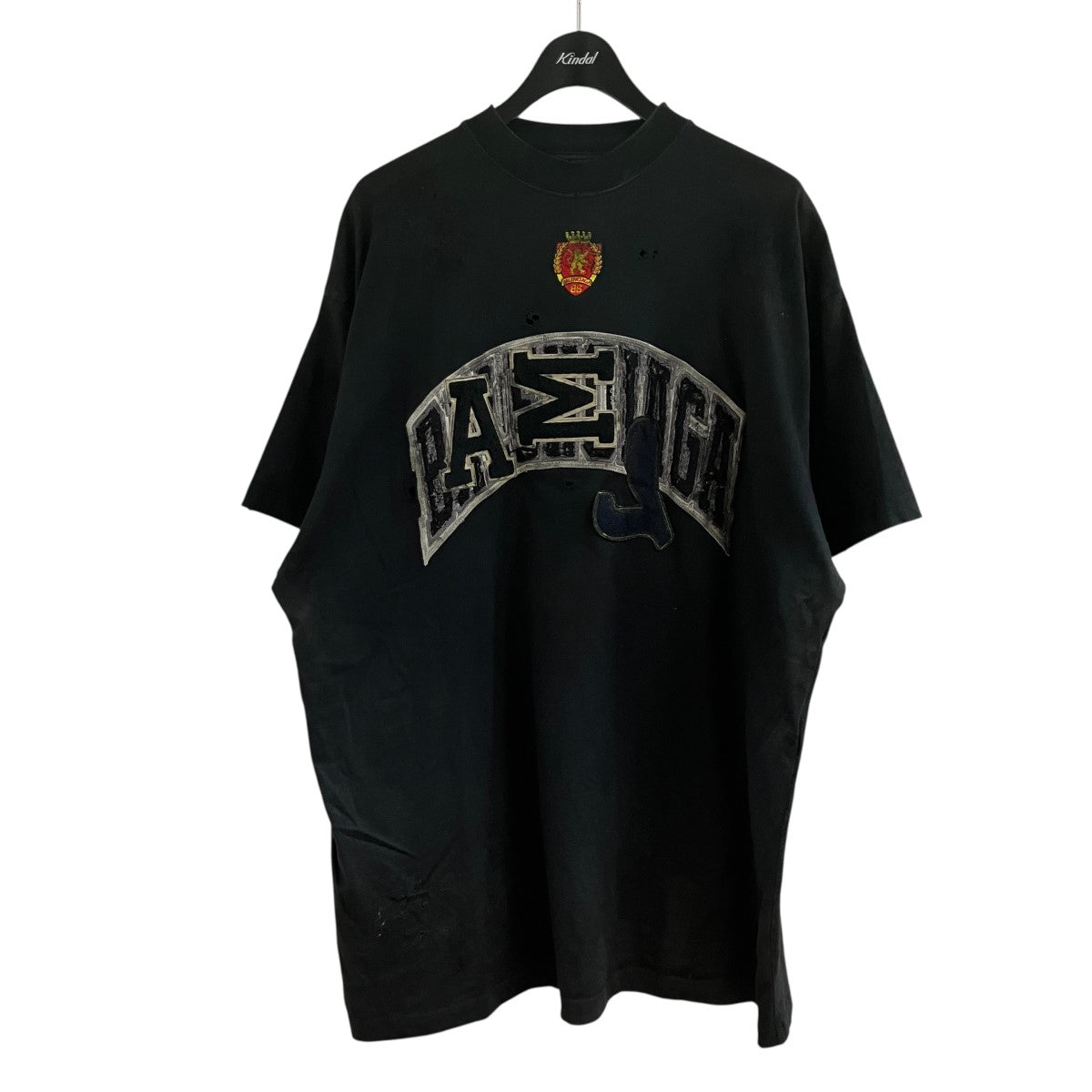 ダメージ加工パッチTシャツ