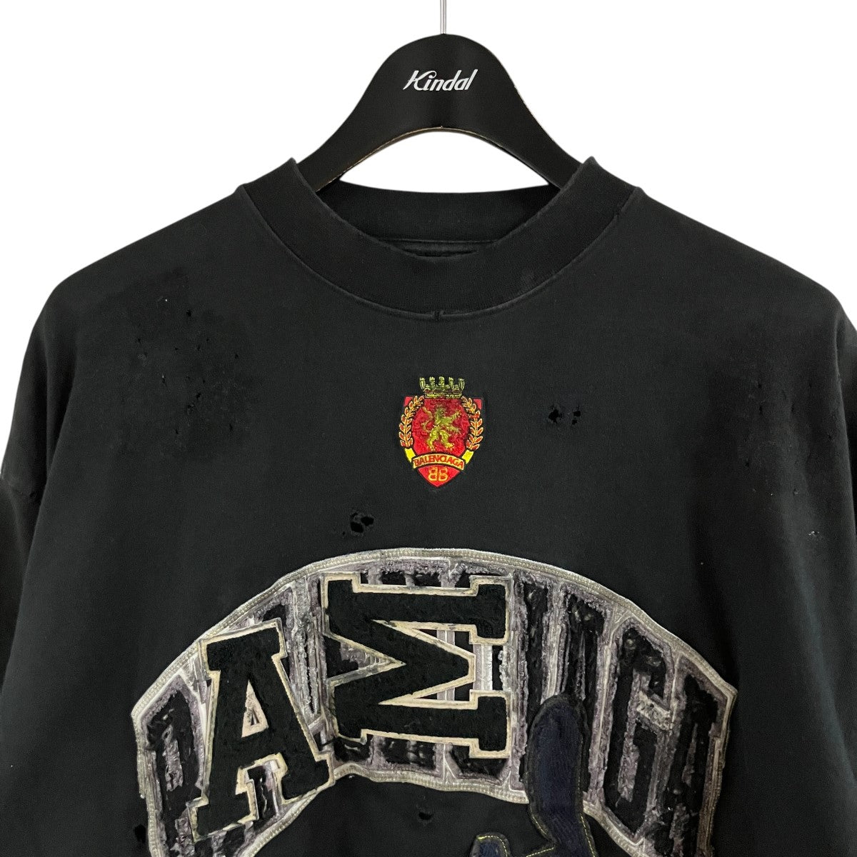 ダメージ加工パッチTシャツ