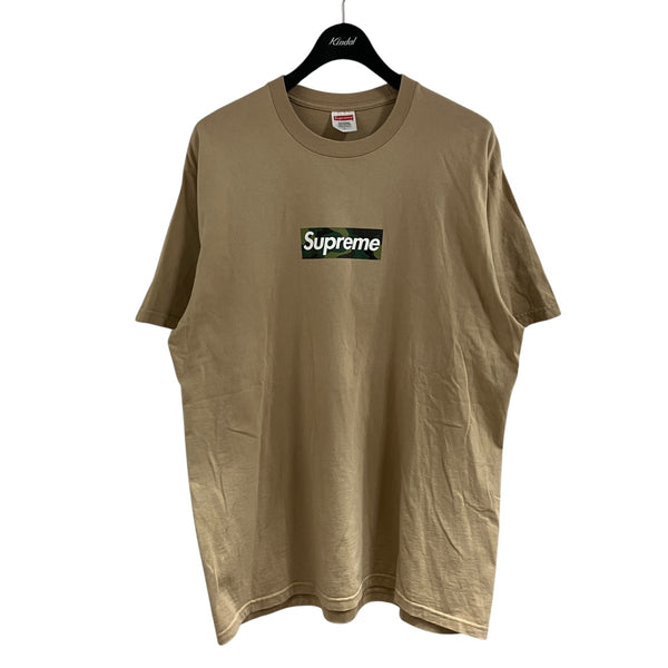 Supreme(シュプリーム) カモフラボックスロゴ半袖Tシャツ ベージュ