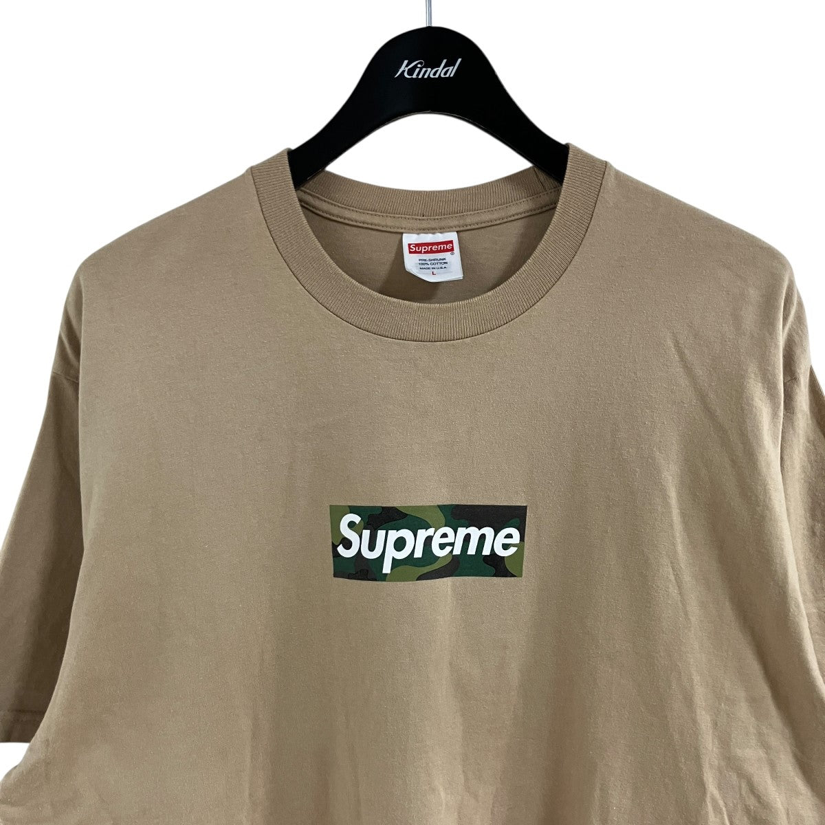 Supreme(シュプリーム) カモフラボックスロゴ半袖Tシャツ ベージュ