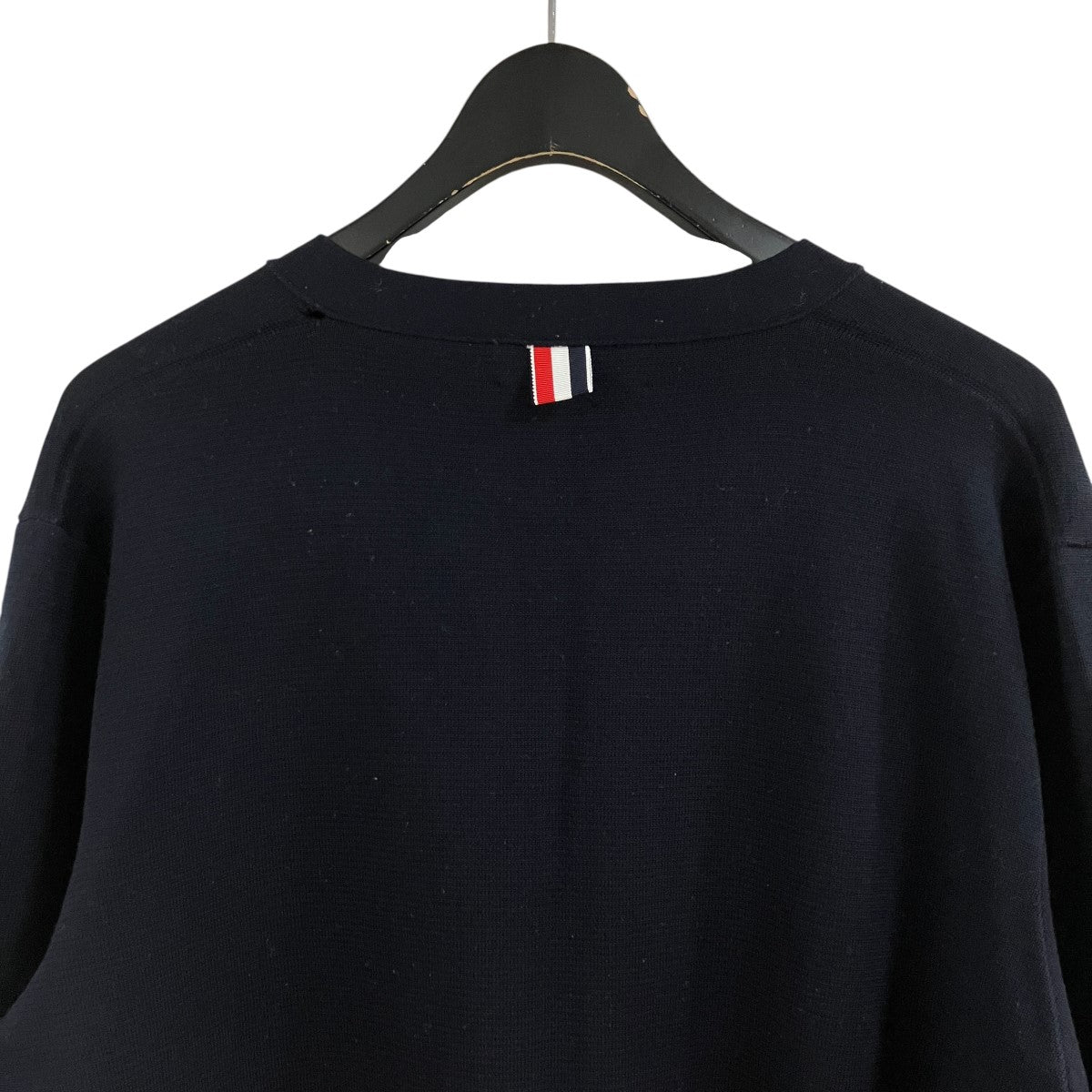 Thom Browne(トム・ブラウン) ウール 4BAR Vネック カーディガン