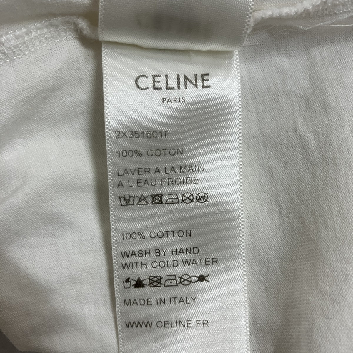 CELINE ロゴエンブロイダリーTシャツ 古着・中古-8枚目のアイテム画像