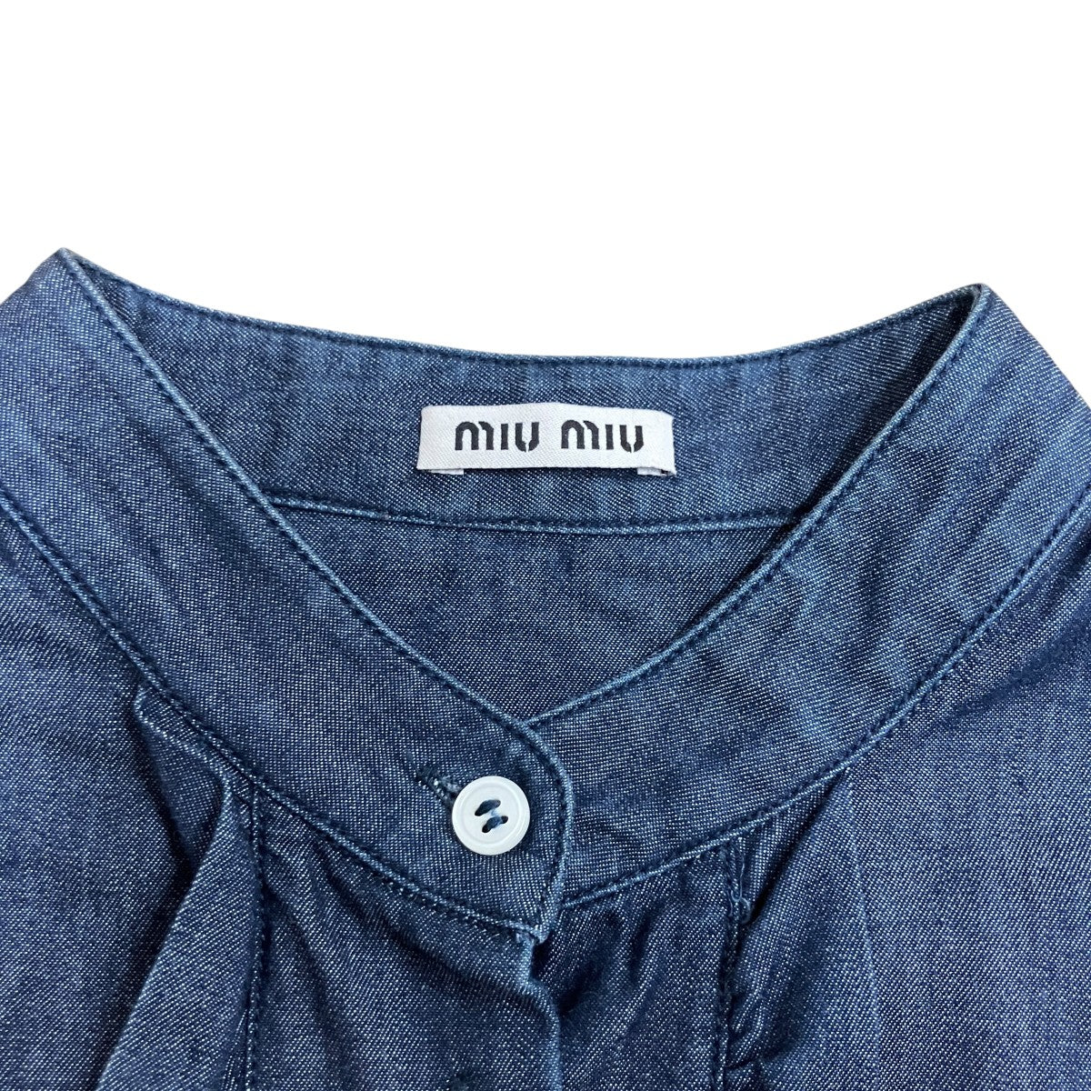 MIU MIU デニムフリルシャツ 古着・中古-5枚目のアイテム画像