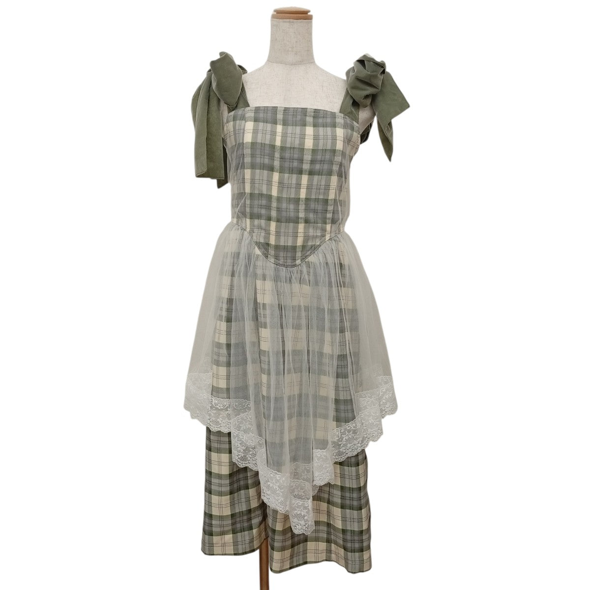 VEILED DRESS チュールドッキングワンピース2324203016