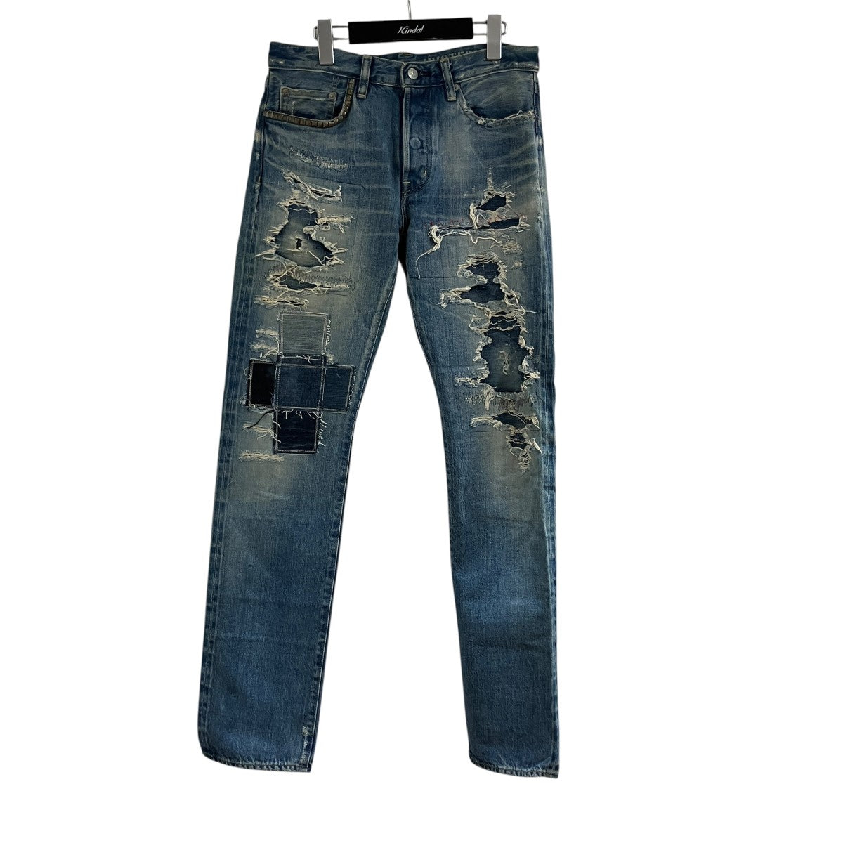 Hysteric Glamour クラッシュデザインスタッズデニムパンツ 古着・中古-1枚目のアイテム画像
