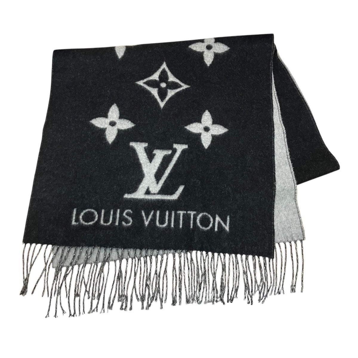 ルイヴィトン  カシミヤ　モノグラム　マフラー LOUIS VUITTON(ルイヴィトン) カシミヤモノグラムマフラー M71040