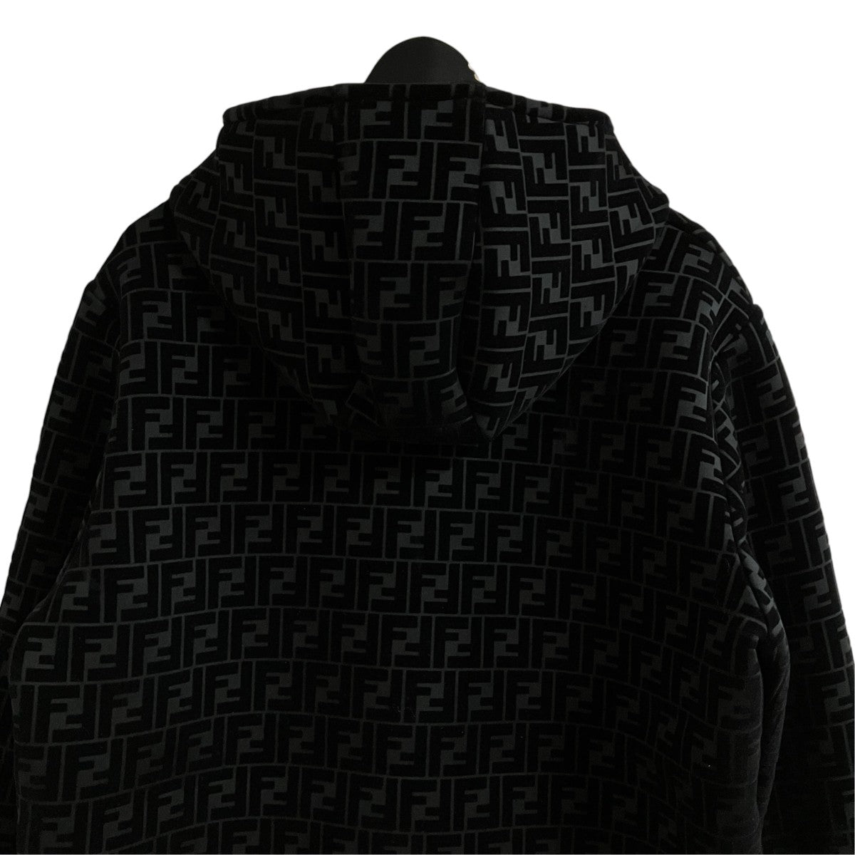 FENDI ズッカ柄ベロアフーデッドジャケット 古着・中古-4枚目のアイテム画像