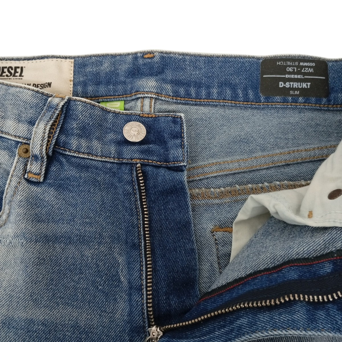 ダメージ加工スキニーデニムパンツW27-L30